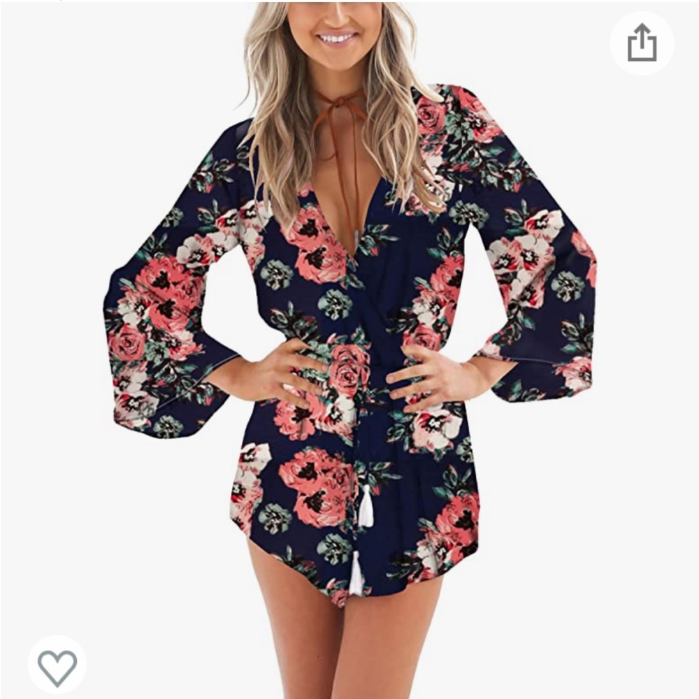 Floral Long Sleeve Romper